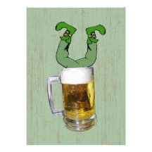 Leprechaun no partido da cerveja convites