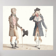 Les Incroyables - reprodução da gravura de Vernet Posteres