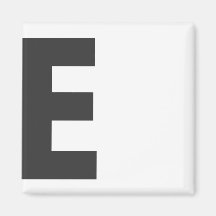 Letra de íman “e " imas
