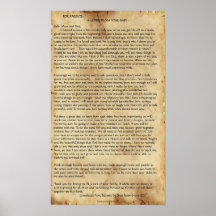 "Letra poster do Pergaminho-estilo do seu bebê"