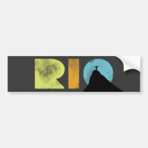 Letras corajosas de RIO com Corcovado Adesivos