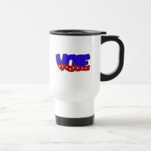 Letras da bolha do voto caneca