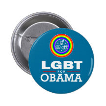 LGBT para OBAMA Botons