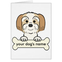 Lhasa personalizado Apso Cartao