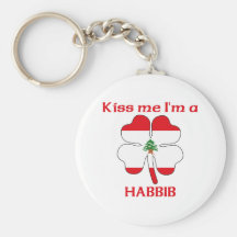 Libaneses personalizados beijam-me que eu sou Habb Chaveiros