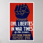 Liberdade civil WWII WPA 1940 Pôsteres