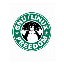 Liberdade de Linux do Gnu Cartão Postal