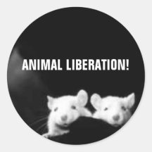 Libertação animal! adesivos redondos