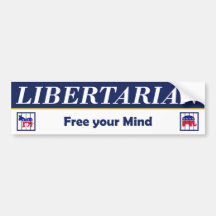Libertário - livre seu pára-choque Sticke da mente Adesivos