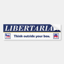 Libertário - pense fora de seu pára-choque Sticke  Adesivo
