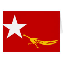 Liga nacional para a democracia, bandeira de Myanm Cartão