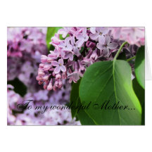 Lilacs do dia das mães cartão