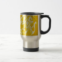 Limão - abstrato amarelo caneca