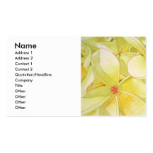 Limão - Frangipani amarelo Cartão De Visita