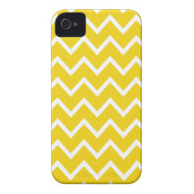 Limão - ziguezague amarelo Chevron iPhone 4 Capas
