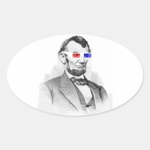 Lincoln em 3D! Adesivos Ovais