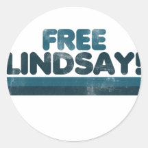 Lindsay livre adesivo em formato redondo