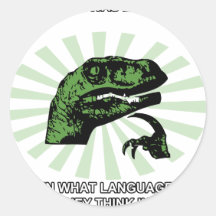 Língua surda de Philosoraptor Adesivos Redondos