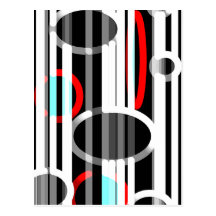 Linhas abstratas e Elipses Cartoes Postais