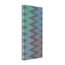 linhas abstrato das ondas verdes impressão em tela canvas
