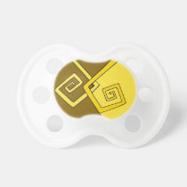 Linhas amarelas retros Funky bebê Pacificer pacifiers
