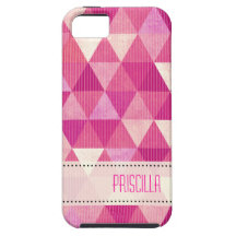 Linhas modernas fuschia geométrico capas iPhone 5 Case-Mate