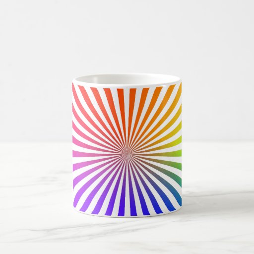 Linhas radiais do arco-íris: Caneca