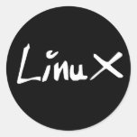 Linux (preto) adesivos