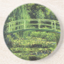 Lírios de água branca por Monet, impressionismo do Porta Copos