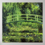 Lírios de água branca por Monet, impressionismo do Pôsteres