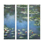 Lírios de água, Monet, flores do impressionismo do Impressão De Canvas Esticada