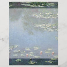 Lírios de água, Monet, flores do impressionismo do Panfletos Coloridos