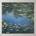 Lírios de água, Monet, flores do impressionismo do Posters