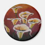 Lírios de Calla brancos Imã De Refrigerador