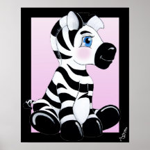 Listra a zebra do bebê impressão