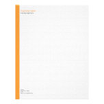 Listra alaranjada simples moderna elegante lisa no papel de carta
