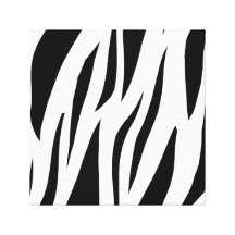Listra da zebra impressão de canvas esticada