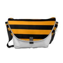 Listrado horizontal preto bolsa mensageiro