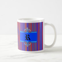 Listrado Monogrammed Caneca