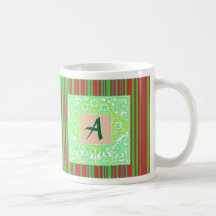 Listrado Monogrammed Canecas