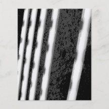 Listras abstratas preto e branco panfletos personalizados