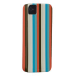 listras azuis castanho chocolate e do aqua iPhone 4 capa