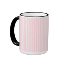 Listras dos doces do rosa Pastel Caneca
