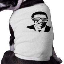 Listras dos óculos de sol de Barack Obama Camisa Para Cães