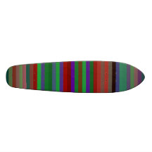 Listras roxas e vermelhas verdes contemporâneas skate boards