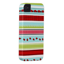 Listras Summery do joaninha Capa iPhone 4 Case-Mate