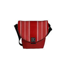 Listras vermelhas bolsa mensageiro