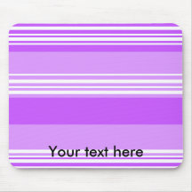 Listras violetas e brancas modernas mousepad