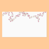 Little pink flowers profile card cartões de visita