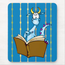 Livro de leitura do dragão mousepad